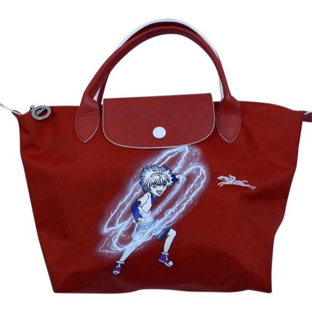 Longchamp Killua Zoldyck Red Nylon Tote